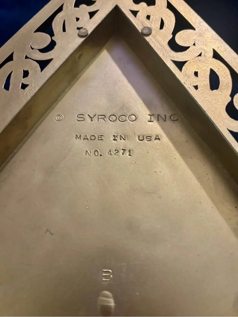Vintage Syroco Style Gold Diamond Wall Plaques - Set of 4